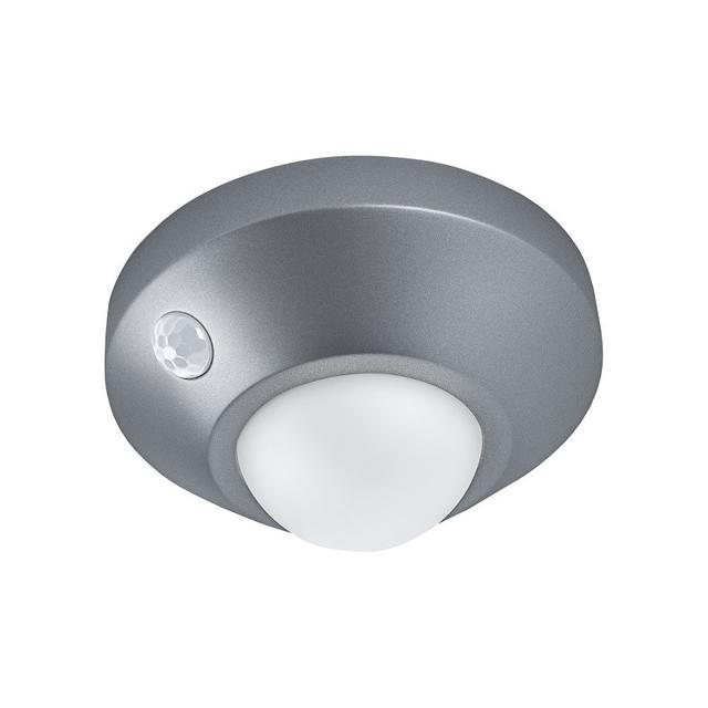 Ledvance Nightlux LED Ceiling Light 1.7W 4000K Silver | Battery Powered | Motion with Daylight Sensor on Productcaster.