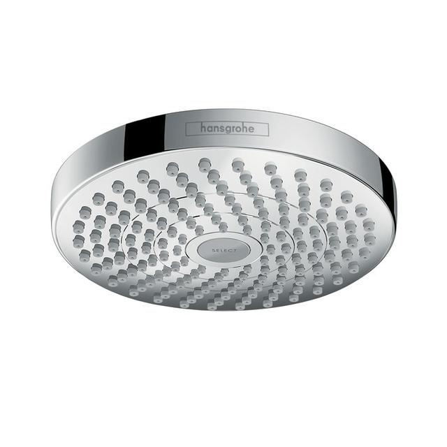 hansgrohe Croma Select S 180 2Jet Chrome Overhead EcoSmart Shower on Productcaster.