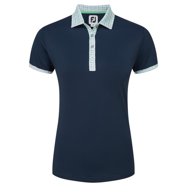 FootJoy Gingham Trim Ladies Golf Polo Shirt on Productcaster.