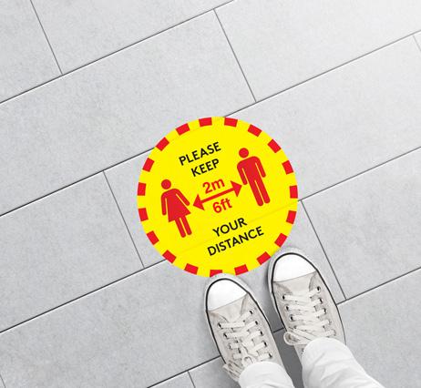 2m Distancing Floor Stickers | Please Keep Apart on Productcaster.