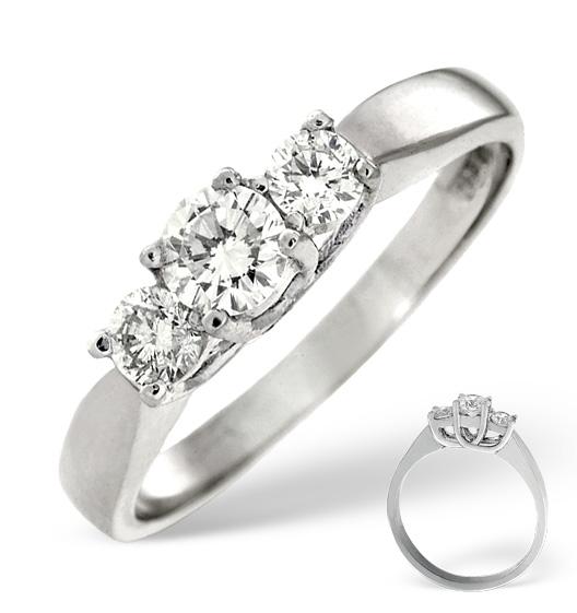 Ariella Platinum 3 Stone Diamond Ring 0.50ct H/si on Productcaster.