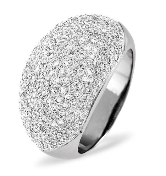 18k White Gold Diamond Pave Ring 1.29ct H/si on Productcaster.