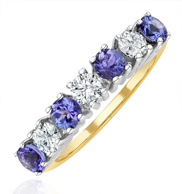 Tanzanite 0.70ct And Diamond Ring 0.50ct 18k Gold Ft32 on Productcaster.