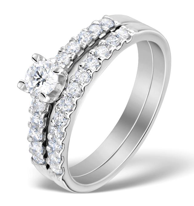 Matching Diamond Engagement And Wedding Ring 0.71ct 18k Gold on Productcaster.