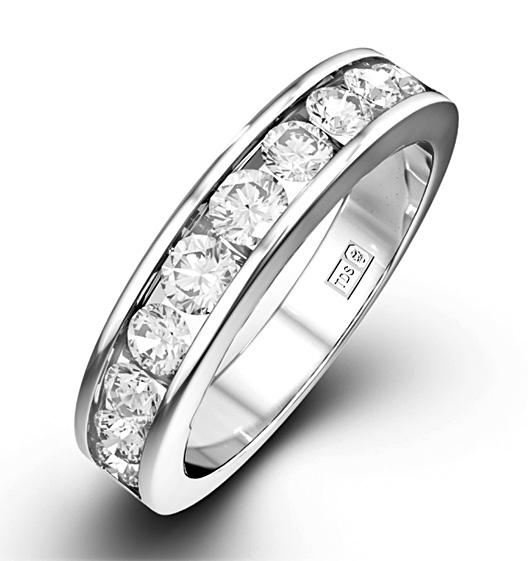 Rae 18k White Gold Lab Diamond Half Band Eternity Ring 2.00ct F/vs on Productcaster.