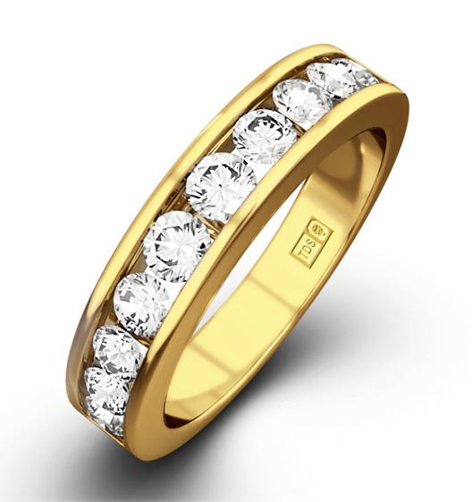 Rae 18k Gold Lab Diamond Half Band Eternity Ring 1.50ct F/vs on Productcaster.