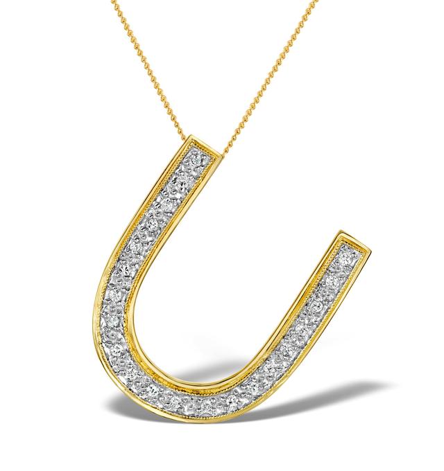 Diamond 0.15ct 9k Gold Initial Pendant - Rtc-g3816 on Productcaster.