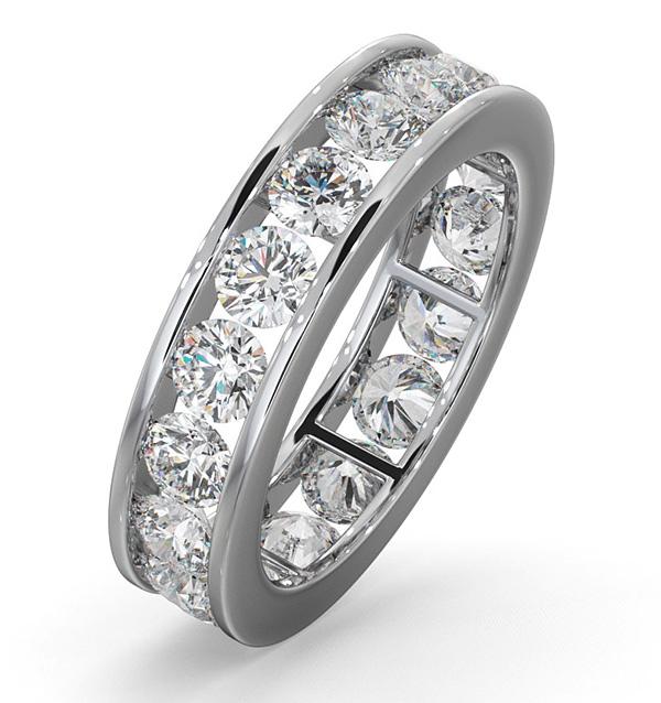 Mens 3ct G/vs Diamond 18k White Gold Full Band Ring on Productcaster.