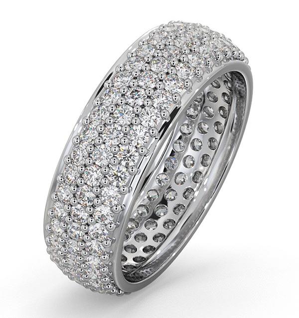 Mens 2ct H/si Diamond Platinum Full Band Ring on Productcaster.