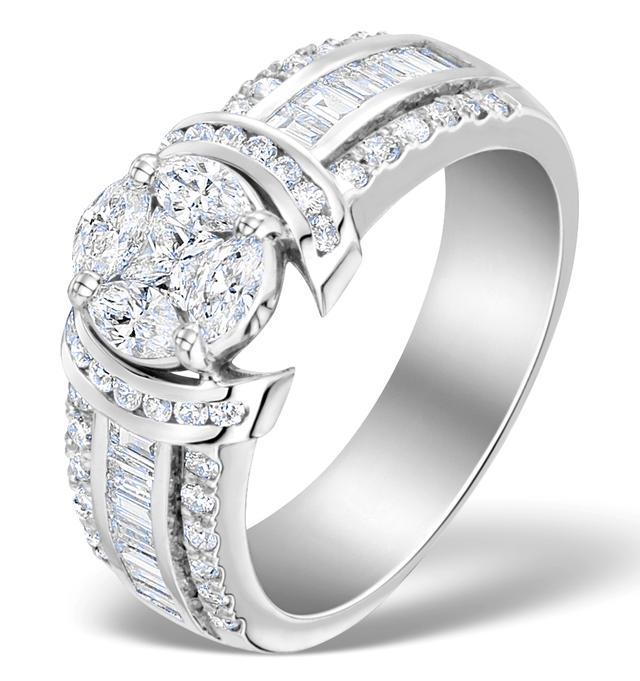 Engagement Ring Galileo 1.50ct Look Si Diamonds In Platinum S3461 on Productcaster.