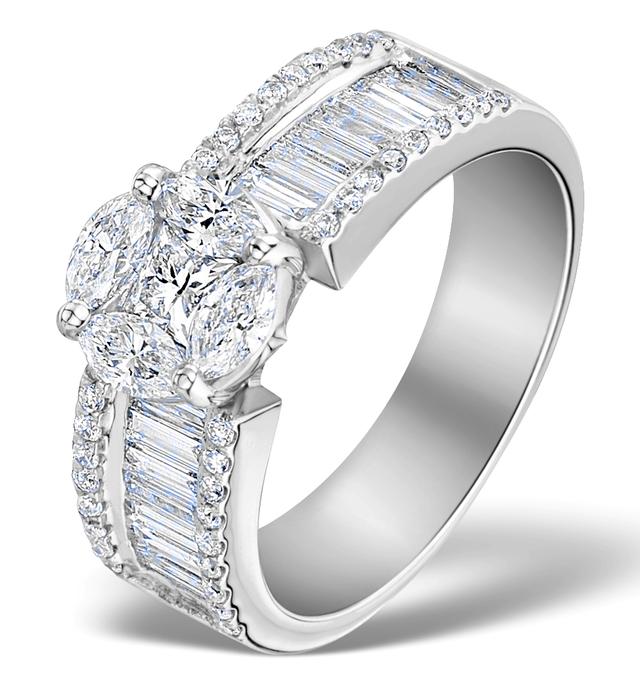 Engagement Ring Galileo 2.00ct Look H/si Diamonds 18k White Gold N4481 on Productcaster.