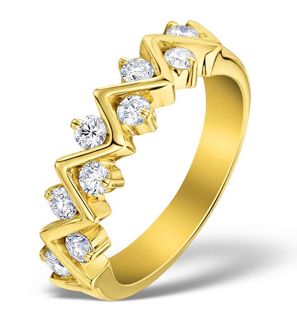 Diamond 0.50ct And 18k Gold Half Eternity Ring - N4498 on Productcaster.