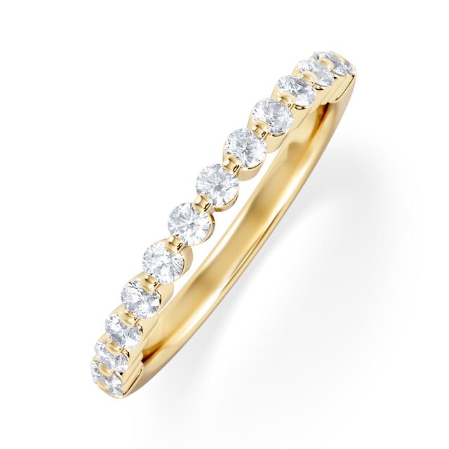 Solstice 0.35ct Lab Diamond Half Eternity Ring F/vs In 9k Gold on Productcaster.