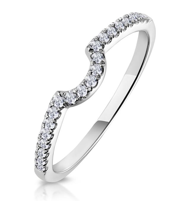 Nova Matching Wedding Band 0.20ct H/si Diamond In 18k White Gold on Productcaster.