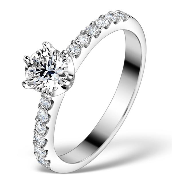 Sidestone Lab Diamond Ring Talia 0.85ct G/vs1 Platinum on Productcaster.