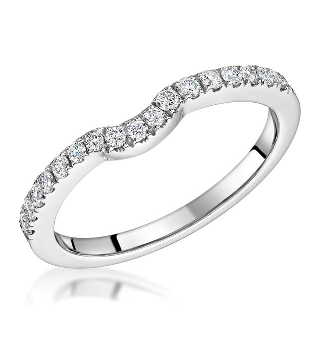 Carly Matching 2mm Wedding Band 0.25ct H/si Diamonds In Platinum on Productcaster.