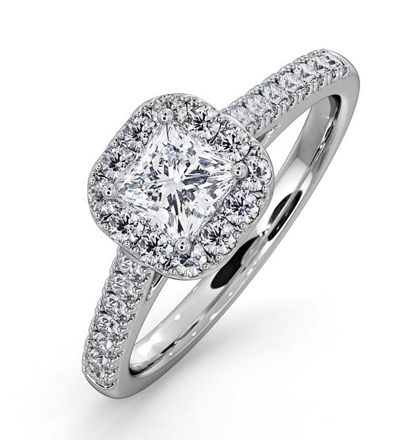 Roxy Diamond Engagement Side Stone Ring In 18kw Gold 0.98ct G/vs2 on Productcaster.