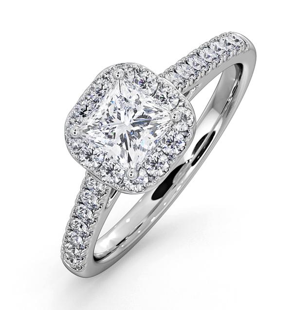 Roxy Gia Diamond Engagement Side Stone Ring In Platinum 1.22ct G/vs2 on Productcaster.