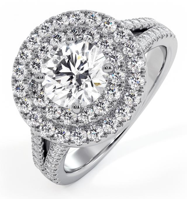 Camilla Gia Diamond Halo Engagement Ring In Platinum 2.15ct G/vs2 on Productcaster.