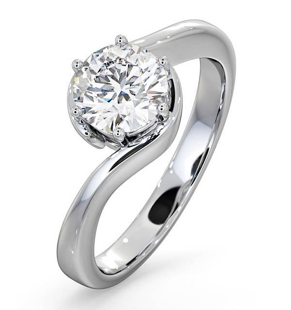 Certified 1.00ct Leah Platinum Engagement Ring G/si1 on Productcaster.