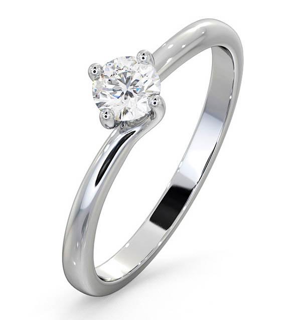 Lily Certified Lab Diamond Engagement Ring 0.33ct F/vs1 Platinum on Productcaster.