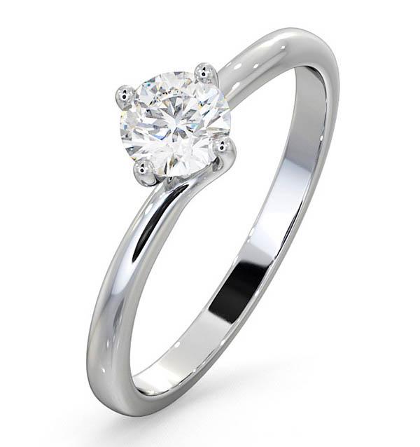 Half Carat Diamond Engagement Ring Lily Lab F/vs1 18k White Gold on Productcaster.