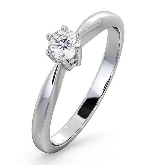 Engagement Ring Certified Diamond 0.25ct G/vs High Set Chloe 18k Gold on Productcaster.