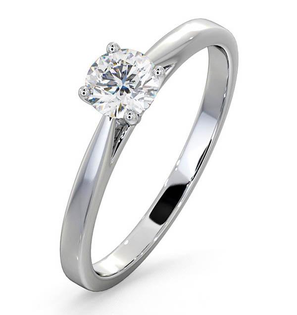 Engagement Ring Certified 0.50ct Elysia Platinum G/si2 on Productcaster.