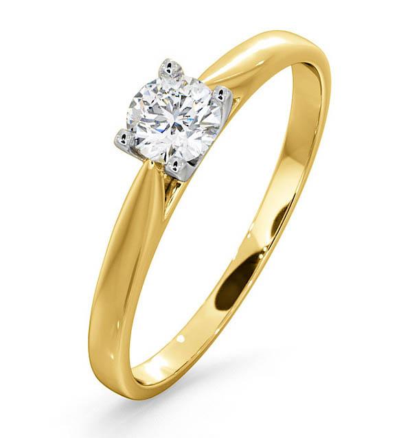 Certified Grace 18k Gold Diamond Engagement Ring 0.33ct-f-g/vs on Productcaster.