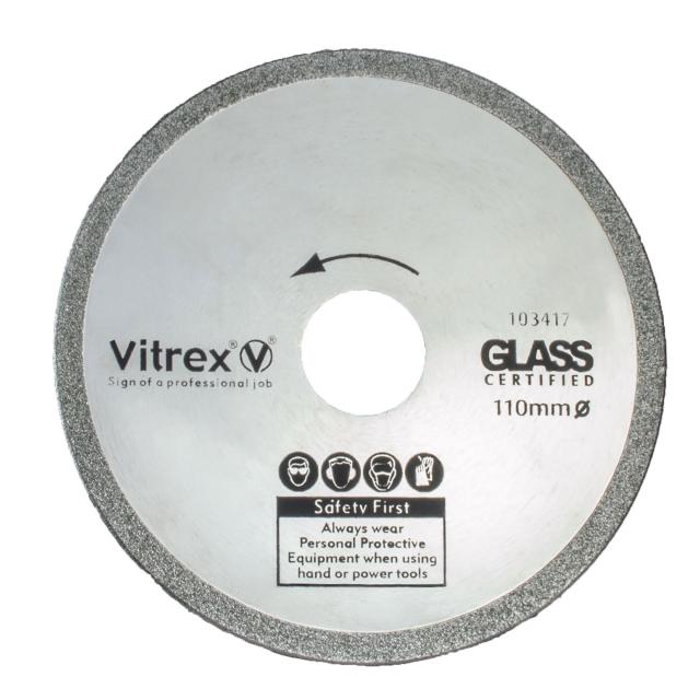 VITREX 103417 Diamond Blade - 110mm Glass on Productcaster.