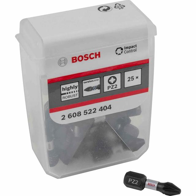 BOSCH 2608522404 Impact Control Bits TicTac PZ2 25 pack on Productcaster.