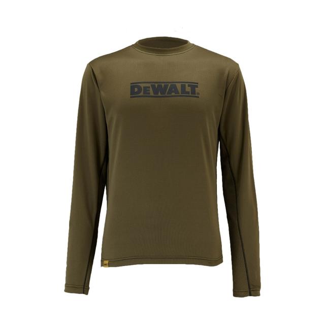 DEWALT Truro Long Sleeve Performace T-Shirt - Olive on Productcaster.