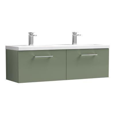 Nuie Arno Wall Hung 1200mm 2 Drawer Vanity Unit with Twin Ce... on Productcaster.