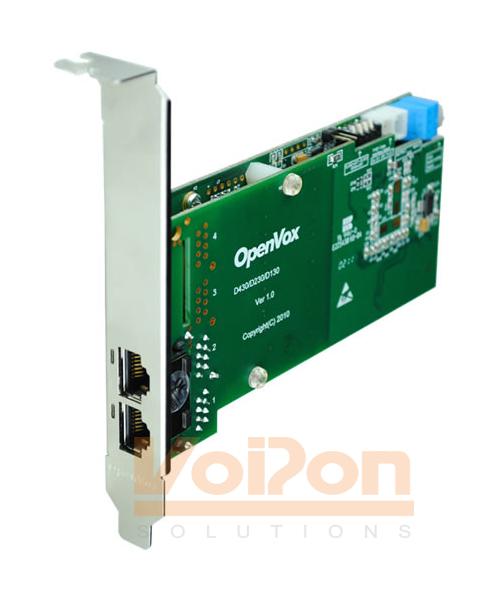 OpenVox D230E 2 Port PCI Express ISDN PRI Card on Productcaster.