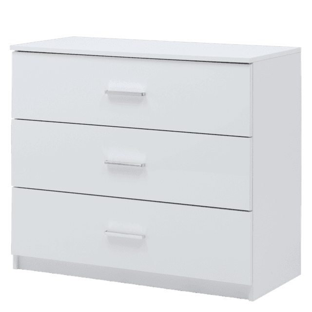 Madrid 27 Chest of Drawers White Gloss on Productcaster.