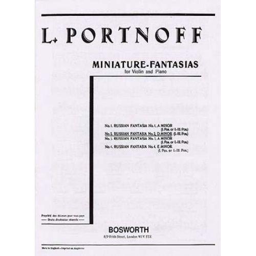 Bosworth Portnoff - Fantaisie Russe N°2, Re Mineur - Violon / Piano on Productcaster.