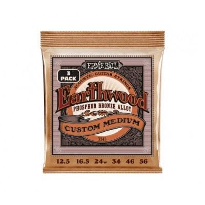 Ernie Ball 3543 Earthwood Phosphor Bronze Custom Medium 12,5-56 Pack De 3 on Productcaster.