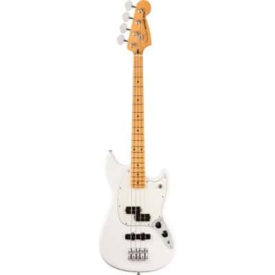 Fender Mustang Bass PJ Player II MN Polar White on Productcaster.