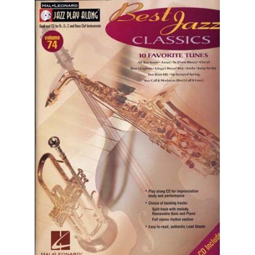 Hal Leonard Jazz Play Along Vol.74 - Best Jazz Classics + Cd - Bb, Eb, C Instruments on Productcaster.