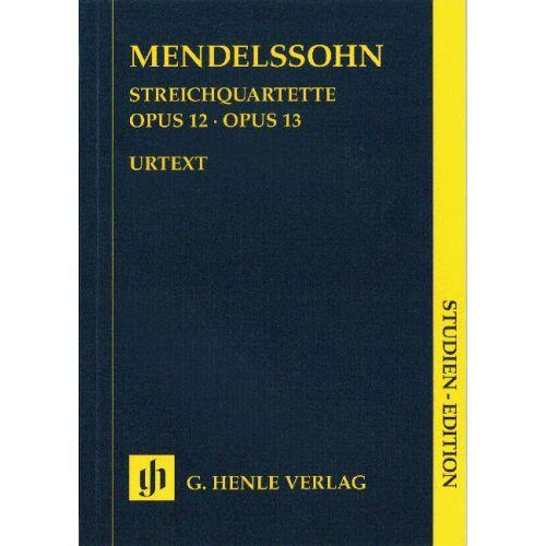 Henle Verlag Mendelssohn B F. - String Quartets Op. 12 And 13 on Productcaster.