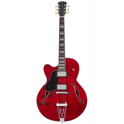 Sire Larry Carlton H7f Lh Str See Through Red on Productcaster.