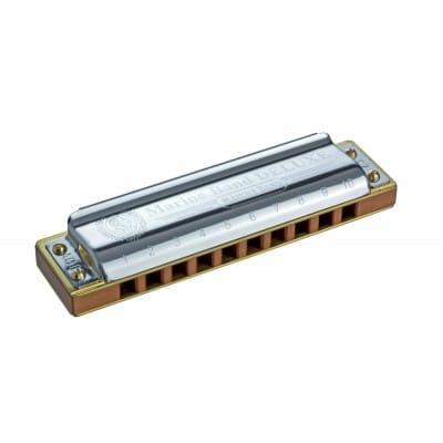 Hohner Marine Band Deluxe Ab/lab - 10 Trous Harmonica diatonique Harmonicas en La on Productcaster.