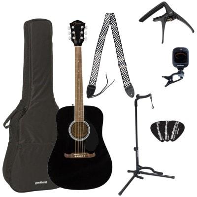 Fender Pack Complet Fa 125 Dreadnought Wlnt Black on Productcaster.