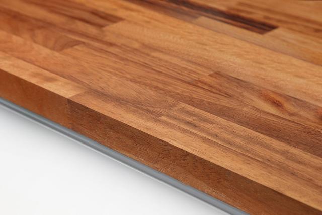 De Terra Solid Wood Iroko - Solid Wood Worktop - 3000mm-x-635mm-x-27mm-worktop on Productcaster.