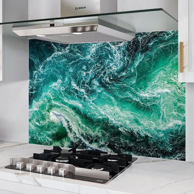 Simply Glass - Sea Waves (Size: 1000mm(w) x 700mm(h)) on Productcaster.