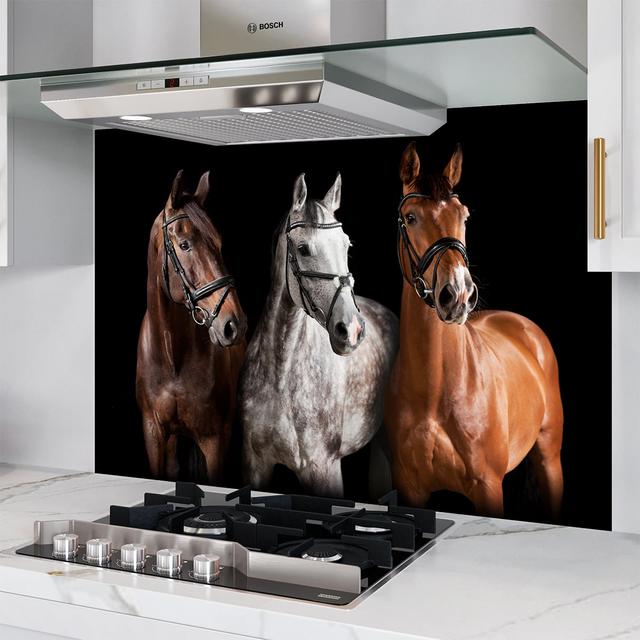 Simply Glass - Three Horses (Size: 700mm(w) x 800mm(h)) on Productcaster.