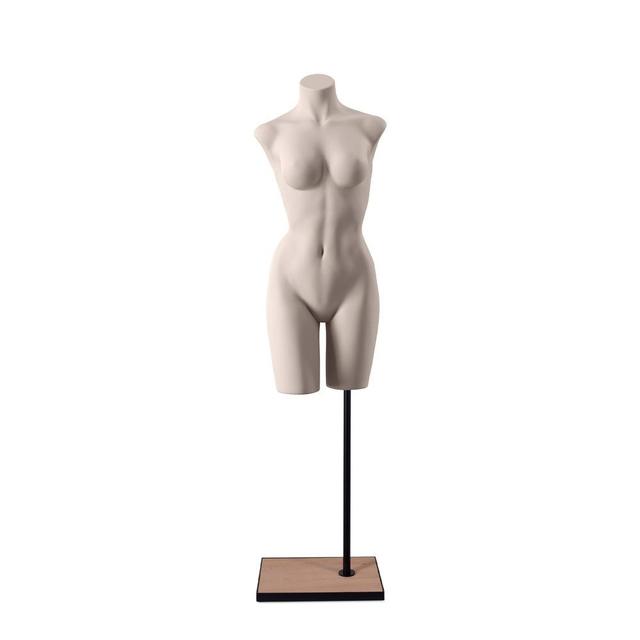 Torso femme lingerie eu36 bon. C chair nude et pied rectangle noir et bois - Polyuréthane - Retif on Productcaster.