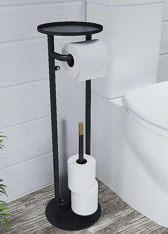 Croydex Bathroom Butler Toilet Roll & Brush Storage - BAMBOO on Productcaster.