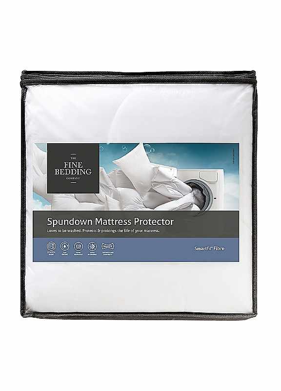 The Fine Bedding Company Spundown Hypoallergenic Mattress Protector - White - Size King Mattress Protector on Productcaster.