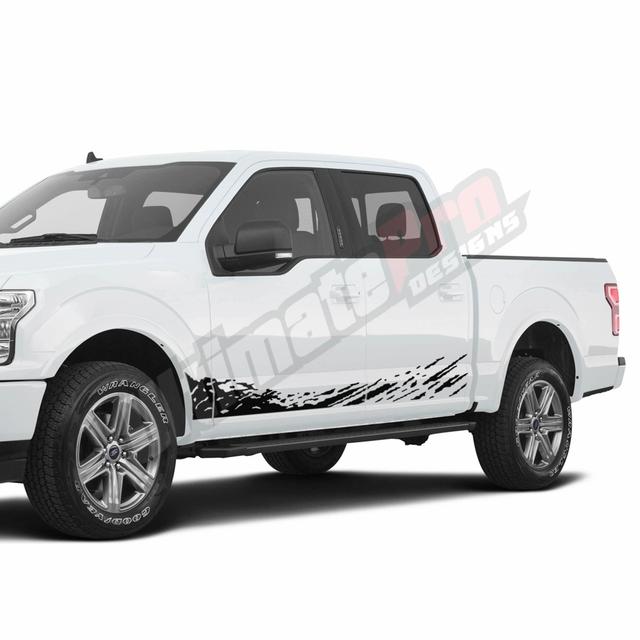 Sticker compatibel met Ford F150 Super dubbele cabine spiegelsticker sport zijbed modderspatten vinyl 4 x 4 2009 - heden offroad on Productcaster.
